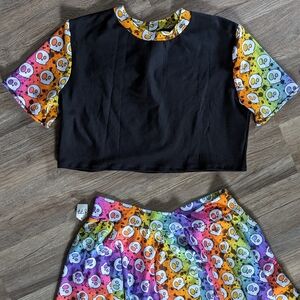4X  Handmade Crop Top. There's a matching skirt for this, bundle them!